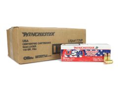 Bulk Winchester USA Target Pack 9mm for Sale, Buy Bulk 9mm Ammo, Best Price 9mm FMJ Case, Winchester USA 9mm Reviews, Bulk 9mm Target Shooting Ammo, Bulk 9mm Ammunition, Ammunition Depot