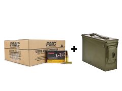 PMC X-TAC 5.56 NATO XM193 55 Gr FMJ (Case) W/ Heavy Duty Ammo Can