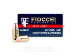 Fiocchi 9mm 147 Gr Subsonic JHP