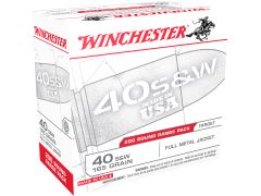 USA40W Winchester 40 S&W 165 GR FMJ 