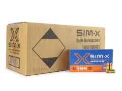 SIM-X RangeCore 9mm 50 Gr Lead-Free FMJ (Case)