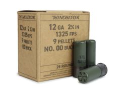 Winchester Military Grade 12 Ga 2.75" 9 Pellets 00 Buck Shot Value Pack