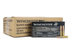 SUP300BLK-CASE Winchester Super Suppressed 300 Blackout 200 Grain Open Tip Range (Case)