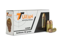 Turan Ammunition, 9mm, fmj, full metal jacket, 9mm ammo, 9mm fmj, ammo for sale, ammo buy, Ammunition Depot