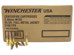 WM1931000 Winchester USA 5.56 1000 Rounds 55 Grain M193 FMJ - 1000 Round Bulk Ammo