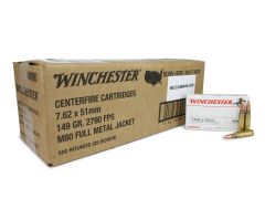 WM80 Winchester USA 7.62x51 NATO 149 Grain M80 FMJ