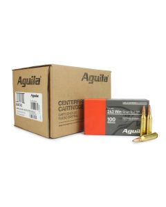 Aguila, 243 Win, boat tail, soft point, ammunition, rifle ammo, hunting, target shooting, Aguila ammo, 243 Winchester, 243 Win ammo, ammo depot, ammunition depot
