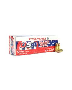 Winchester USA Target Pack 9mm for Sale, Buy 9mm Ammo, Best Price 9mm FMJ, Winchester USA 9mm Reviews, Target Shooting 9mm Ammo, Bulk 9mm Ammunition, Ammunition Depot