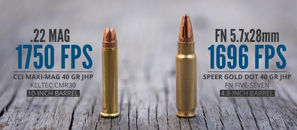 22 Mag vs 5.7x28 Ammunition