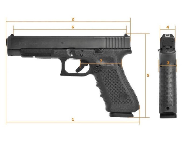 Glock 35 Gen4 Pistol Dimensions