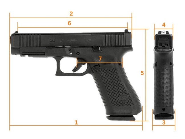 Glock 47 MOS Pistol Dimensions