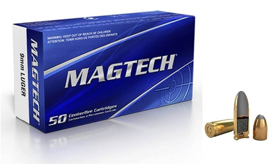 Magtech 9mm Luger 115GR FMJ Ammo