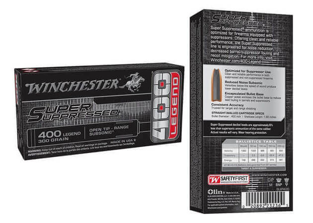 Winchester 400 Legend Super Suppressed Ammo